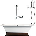 Tella Wood Plinth Tub with Wall Faucet Package