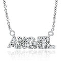 Icz Stonez Sterling Silver Cubic Zirconia Angel Necklace