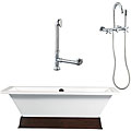 Tella Wood Plinth and Tub with Wall Faucet Package