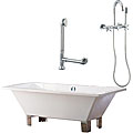 Tella Rectangle Tub and Wall Faucet Set