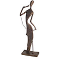 Cast Bronze Elongated Singer Statue
