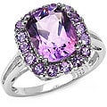 Malaika Sterling Silver Genuine Amethyst Ring