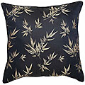 Chinese Bamboo Leaves Black Cushion Cover