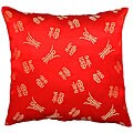 Chinese Symbol of Long Life Red Cushion Cover