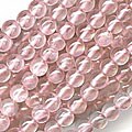 Beadaholique Rose Quartz Gemstone 4 mm Round Pink Beads