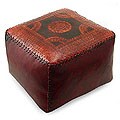 Leather 'Moon' Ottoman Cover (Brazil)