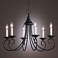 Wrought Iron Finish 6-light Chandelier