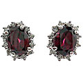 Michael Valitutti 14k Gold Rhodalite Garnet/ Diamond Earrings