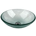 Fontaine Frosted Butterflies Glass Vessel Bathroom Sink