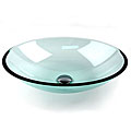 Fontaine Clear Oval Glass Vessel Bathroom Sink