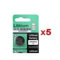 Eforcity 5-pieceLithium Coin Battery Pack for CR2025/ DL2025