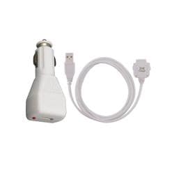 Eforcity Car Charger with USB 2-in-1 Cable for Microsoft Zune