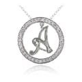 Icz Stonez Sterling Silver Cubic Zirconia Initial Necklace