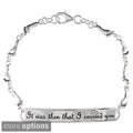 Mondevio Sterling Silver Inspirational Footprint Bracelet