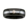 Men's Tungsten Two-tone and Diamond Band (7 mm)