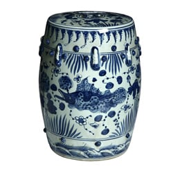 For sale Handmade Fish Motif Chinese Porcelain Garden Stool (China)