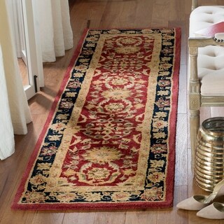 Handmade Oushak Traditional Red Wool Runner (2'3 x 14')