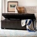 Large Brown Manhattan Storage Bench