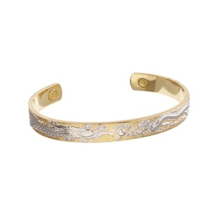 Magnetic Cuff with Dragon and Phoenix Design