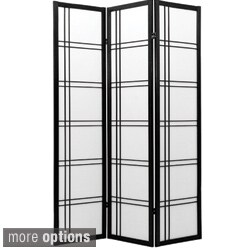 Buy Online Three-Panel Wood and Rice Paper Double Cross Shoji Screen (China)