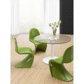 S-shaped Green Chair (Set of 2)