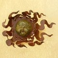 Iron and Ceramic 'Gust of Sun' Wall Adornment, Handmade in  , Handmade in Mexico 