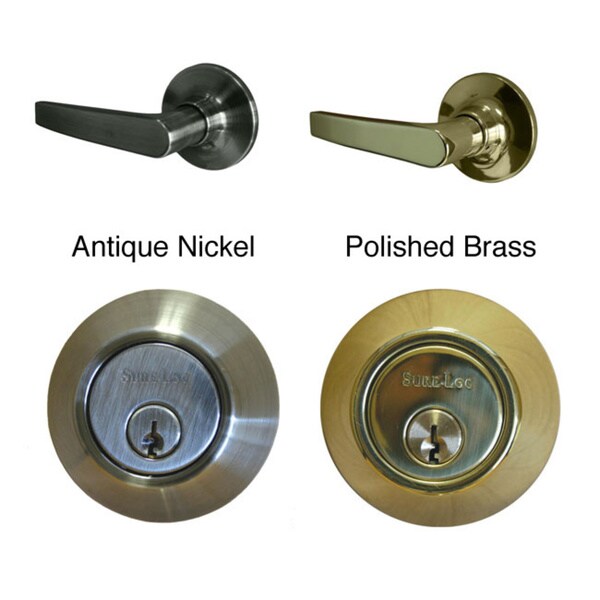 Sure-Loc Cedar Entrance Lever with Keyed Alike Deadbolt