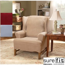 Sure Fit Stretch Pearson Wingback Chair Slipcover-Image