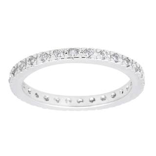 Simon Frank Classic CZ Rhodium Eternity Band