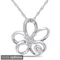Miadora 10k Gold Diamond Accent Flower Necklace