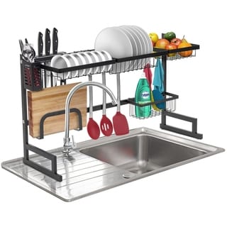 tilted dish rack