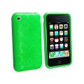 Eforcity Clear Green Circle TPU Rubber Case for Apple iPhone 3G/3GS
