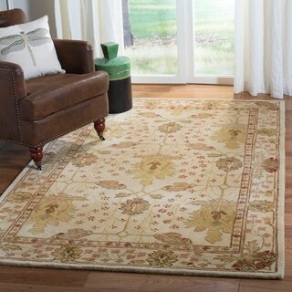 Handmade Oushak Ivory Wool Rug (8' x 10')