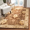 Handmade Oushak Brown/ Ivory Wool Rug (3' x 5')