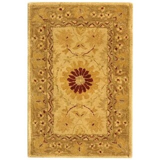 Handmade Timeless Ivory/ Sand Wool Rug (2' x 3')