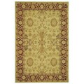 Handmade Mashad Ivory/ Red Wool Rug (8' x 10')