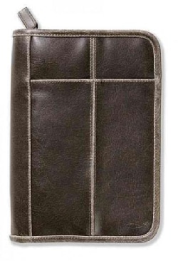 Distressed Leather-look Brown With Stitching Accent Medium: Mook &amp; Bible Cover (General merchandise)