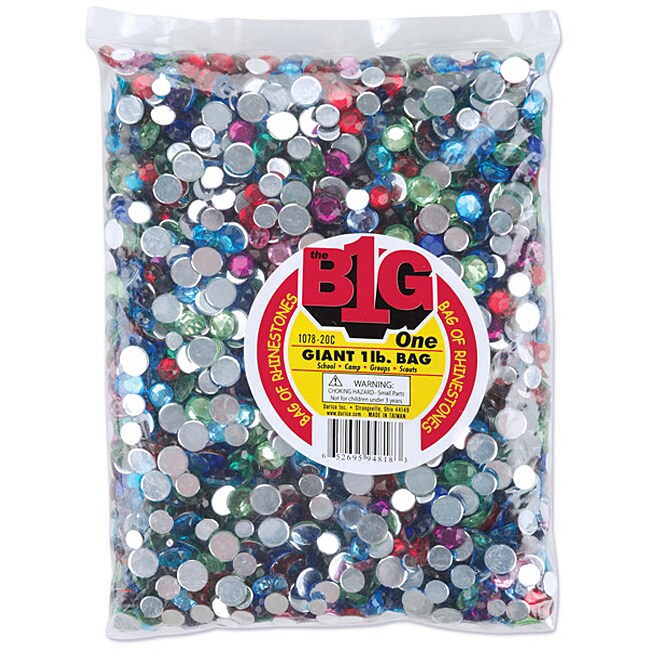 1pound Bag of Multicolored Rhinestones Overstock Shopping Big