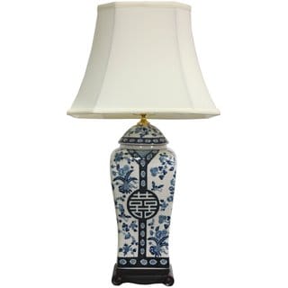 26-inch Blue and White Vase Lamp (China)