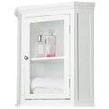 Classique White Corner Wall Cabinet by Elegant Home Fashions