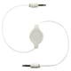 INSTEN Retractable 3.5 mm White Audio Extension Cable
