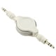 INSTEN Retractable 3.5 mm White Audio Extension Cable