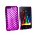 Eforcity Clear Purple Diamond TPU Rubber Case for iPod Touch Gen 3
