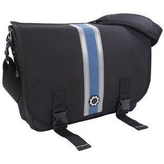 DadGear Blue Center Stripe Diaper Bag