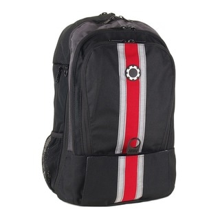 DadGear Red Center Stripe Diaper Backpack