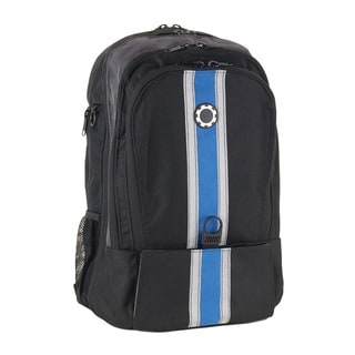 DadGear Blue Center Stripe Diaper Backpack
