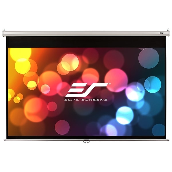 Elite Screens M113NWS1 Manual Ceiling/Wall Mount Manual Pull Down Pro