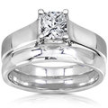 14k Gold 5/8ct Princess Diamond Bridal Set (GH, I1-I2)