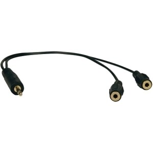 Tripp Lite 3.5mm Mini Stereo Cable adapter Y Splitter for Speakers an