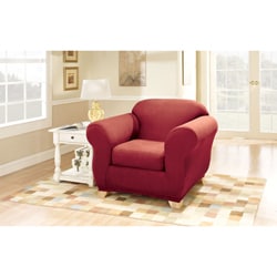 Stretch Suede Chair Slipcover-Image